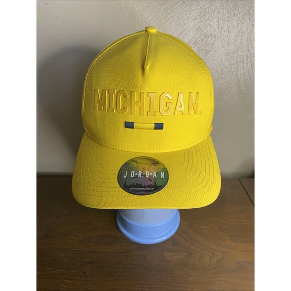 Yellow & Blue Jordan Hat Michigan Wolverines Size OSFM - Picture 2 of 7